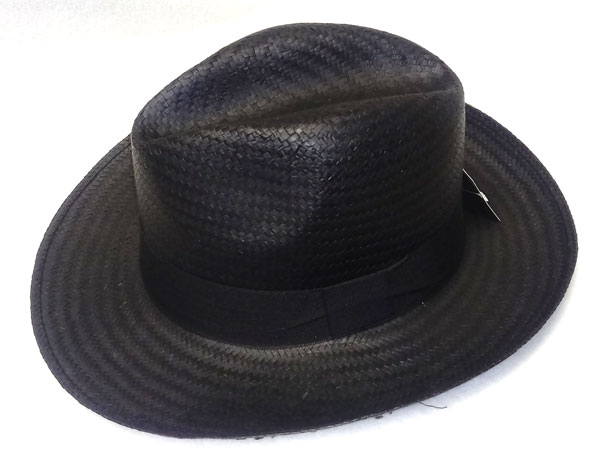 klobouk pánský slaměný černý 75118.1
