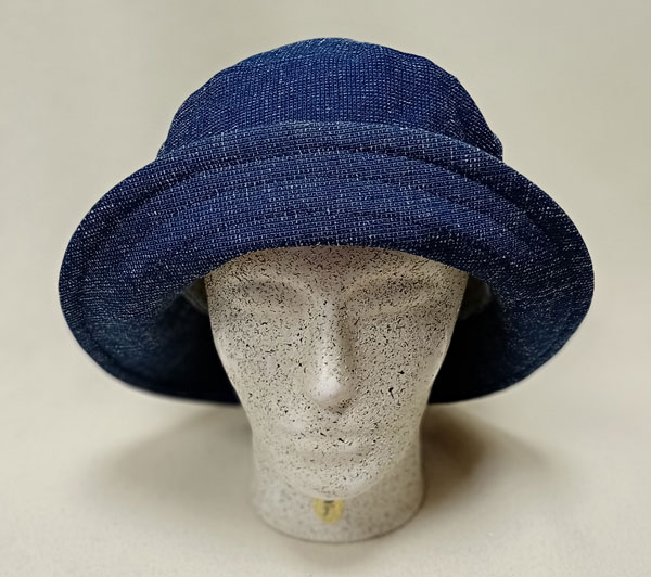 klobouk dámský, látkový džínový modrý 61007