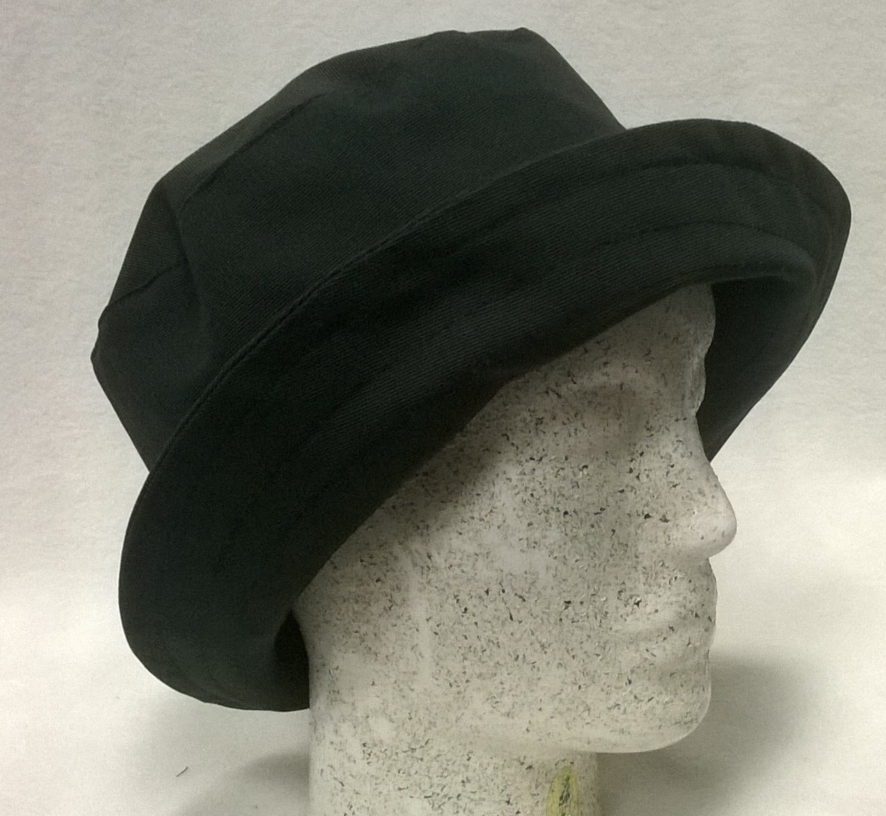 klobouk dámský plátěný černý 61005.2