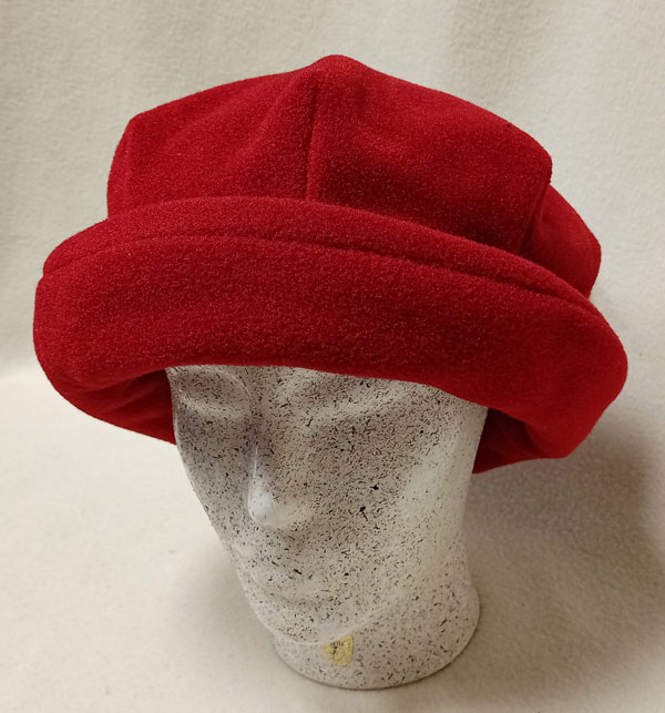 klobouk dámský zimní červený vycházkový 61601.3