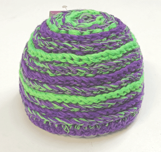 čepice dámská pletená fialovo zelená 6701.9