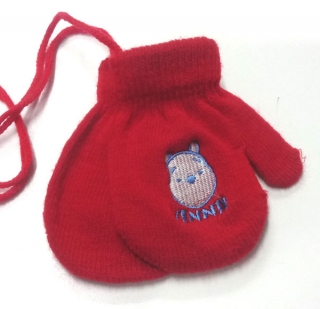rukavice kojenecké palcové červené Winnie the Pooh 16808.č