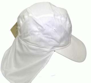 kšiltovka dětská se zástěrou bílá UV filtr 25068