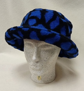 klobouk dámský zimní černo modrý 61149