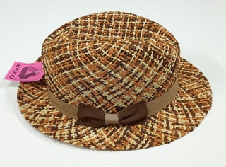 klobouk slaměný, letní hnědý 40061.2