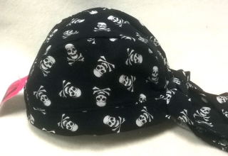 pirát, šátek lebky černý PD 650