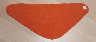 šátek zimní oranžový fleece suchý zip 5608.40