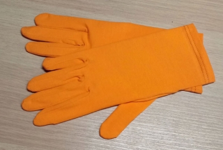rukavice vycházkové bavlněné oranžové  48607.6