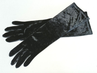 rukavice sametové společenské černé 48426.1