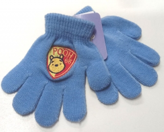 rukavice dětské strečové modré Winnie the Pooh 16805.m