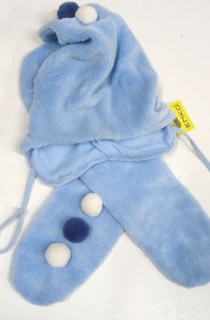souprava šála čepice modrá kojenecká S 029