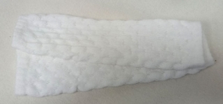 rukavice bez prstů bílé zimní dlouhé RU201
