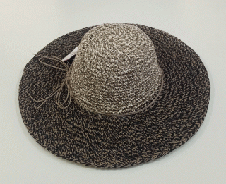 klobouk dámský letní slaměný černošedý 40105.1