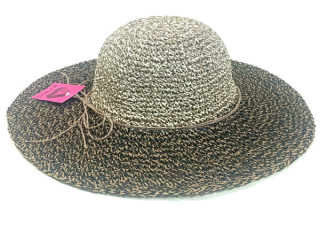 klobouk dámský letní slaměný černošedý 40105.1