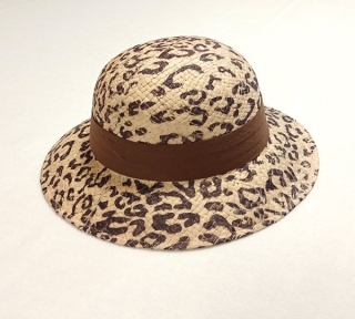 klobouk letní dámský béžovo hnědý slaměný 40119