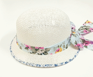 klobouk dívčí letní bílý 10247.4