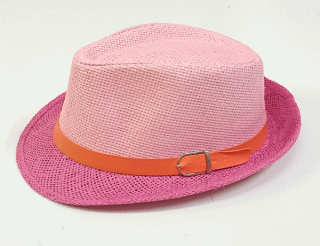 klobouk dívčí letní růžový 10248