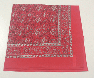 šátek bavlněný velký bílo červený 70 x 70 cm 91513.51