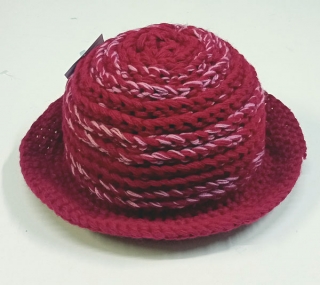 klobouk dámský pletený červený 5704.121