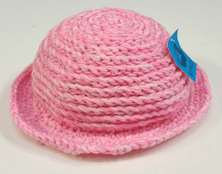 klobouk dívčí pletený růžový 3804.102