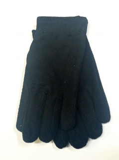 rukavice dámské vycházkové fleece černé 43421.1
