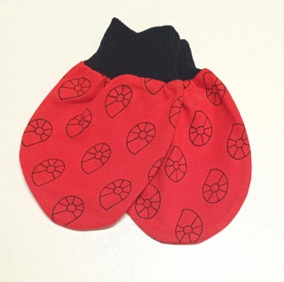 rukavice kojenecké bavlněné červené 0206.3