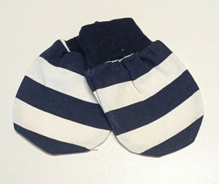 rukavice kojenecké bavlněné modro bílé 0206.10