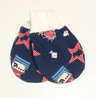 rukavice kojenecké bavlněné modré 0206.11