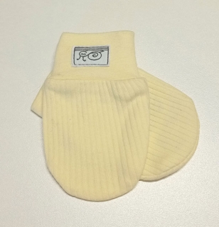rukavice kojenecké bavlněné žluté 0210.53