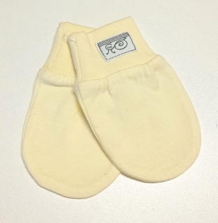 rukavice kojenecké bavlněné žluté 0210.53a
