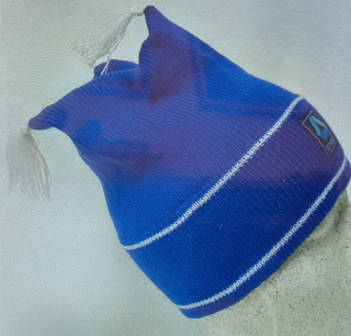čepice pletená dětská modrá X204