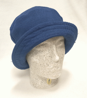 klobouk bavlněný, dámský, látkový, modrý, letní 61022.20