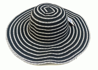 klobouk letní dámský černo bílý 40101.1