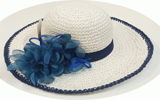 klobouk letní dámský bílý 40108