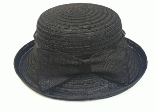 klobouk letní dámský černý 40124.1