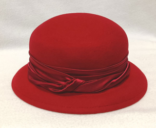 klobouk dámský červený 61904