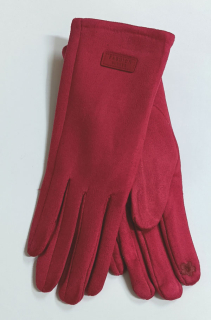 rukavice dámské vycházkové prstové červené 43059.5