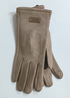 rukavice dámské vycházkové prstové béžová 43059.6