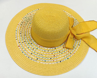 klobouk letní dámský slaměný žlutý 40146.50