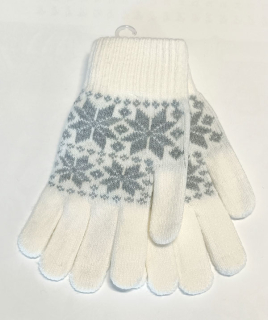 rukavice dámské vycházkové bílé 43060.2
