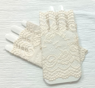rukavice, návleky společenské krajkové béžové 48372.4a