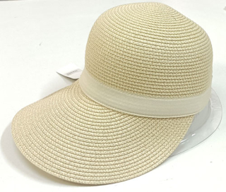 kšiltovka, klobouk slaměný, letní, dámský béžový 40151.4