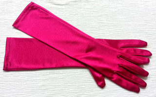 rukavice společenské dlouhé pink, růžové 48351