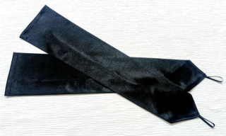 rukavice, návleky společenské, dlouhé, černé 48346